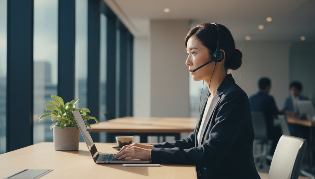 インサイドセールス担当者が顧客とのヒアリングを行う様子