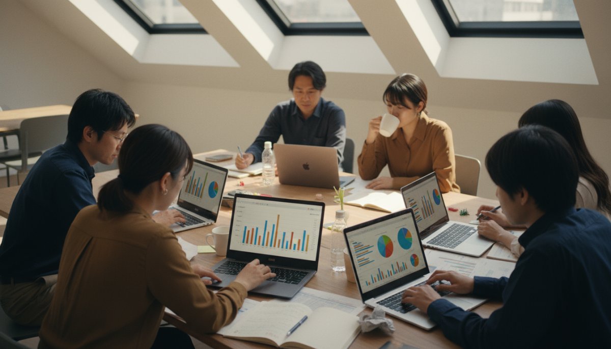 営業データ分析レポートを確認するインサイドセールスチーム