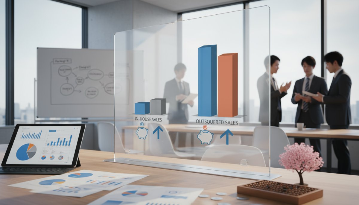 インサイドセールス外注費用の相場比較イメージ