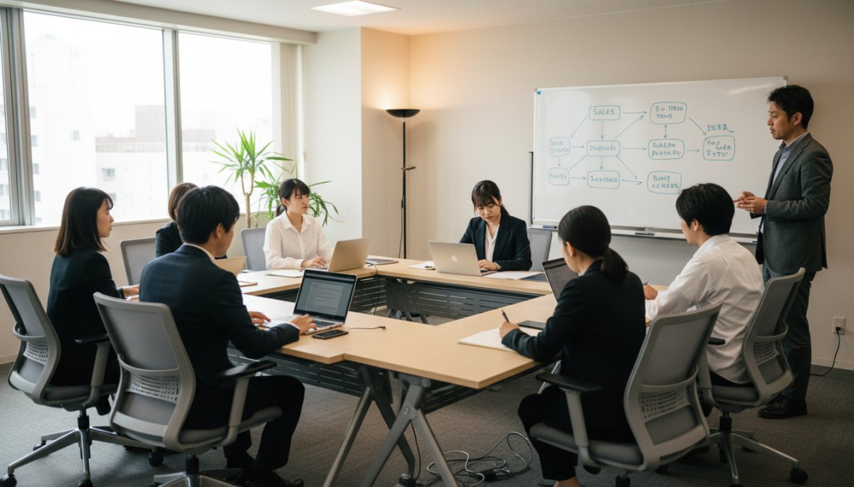 インサイドセールス育成プログラムの研修風景