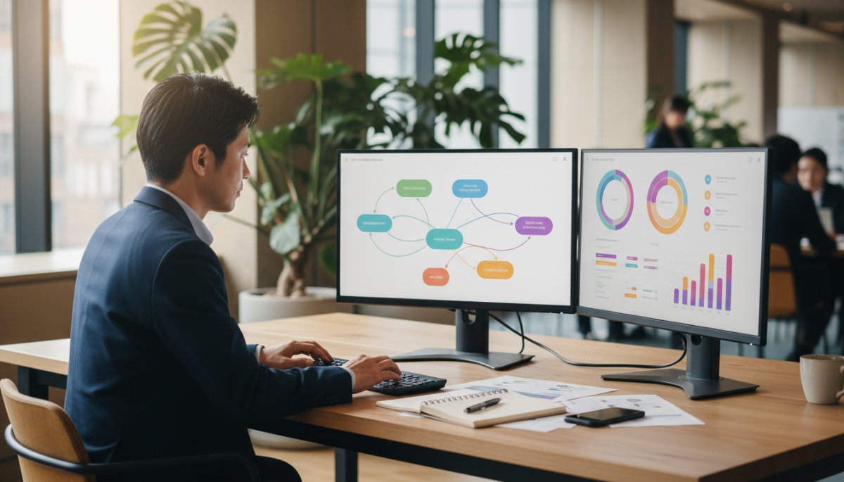 AIによる見込み顧客のスコアリング機能を活用するイメージ