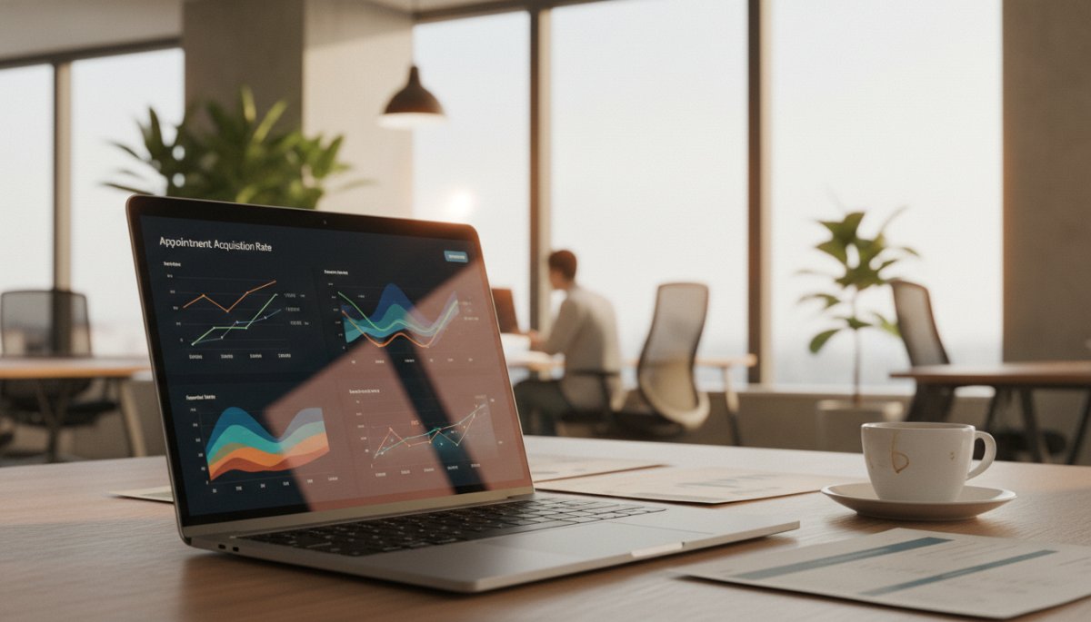 インサイドセールスのアポ獲得率を示すグラフとデータ分析