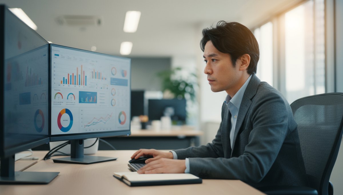 KPI設定と効果検証の実践を行う様子