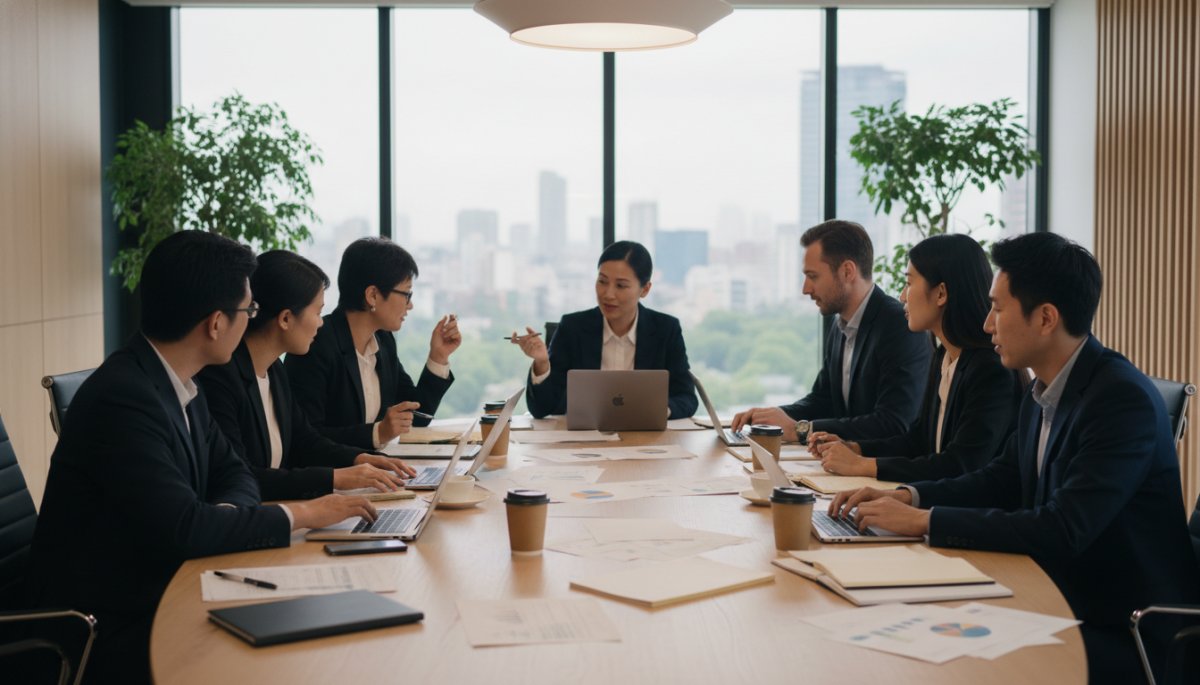 HubSpot導入プロジェクトチーム会議風景