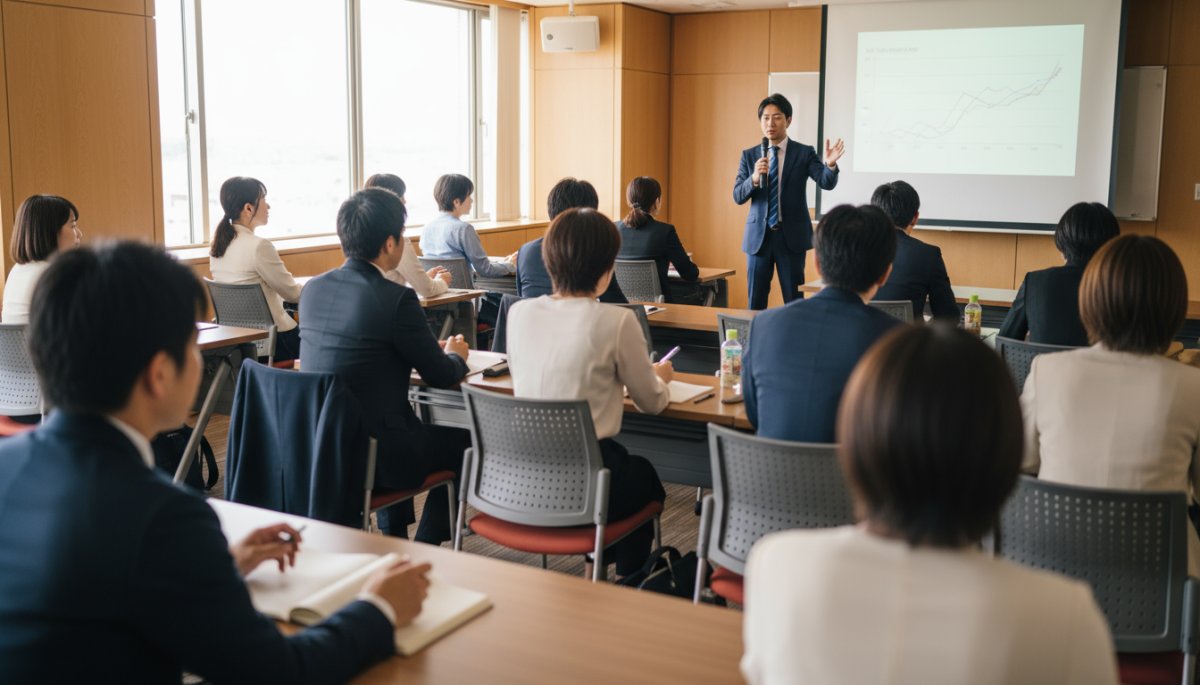 営業研修とスキルアップトレーニングの実施風景