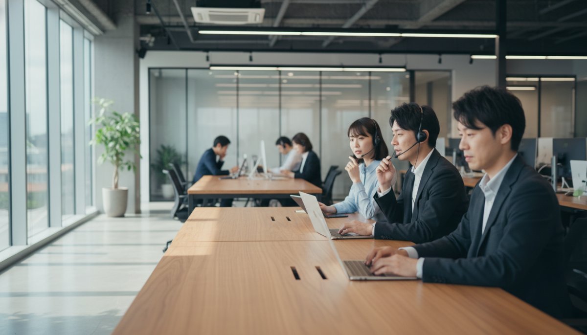 インサイドセールスの外注により営業の効率化が図られているイメージ