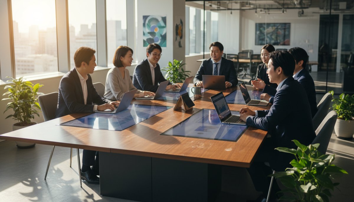 インサイドセールス業務委託について打ち合わせをする様子