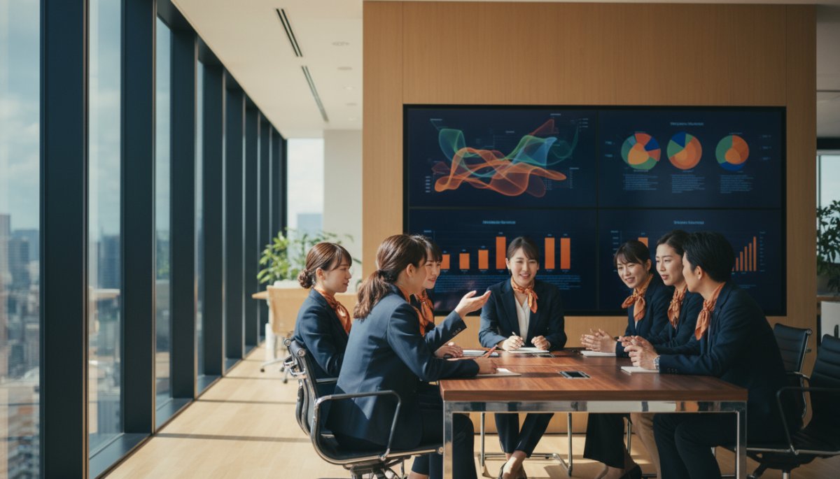 スコアリングで商談化率を向上させる点について打ち合わせをする様子