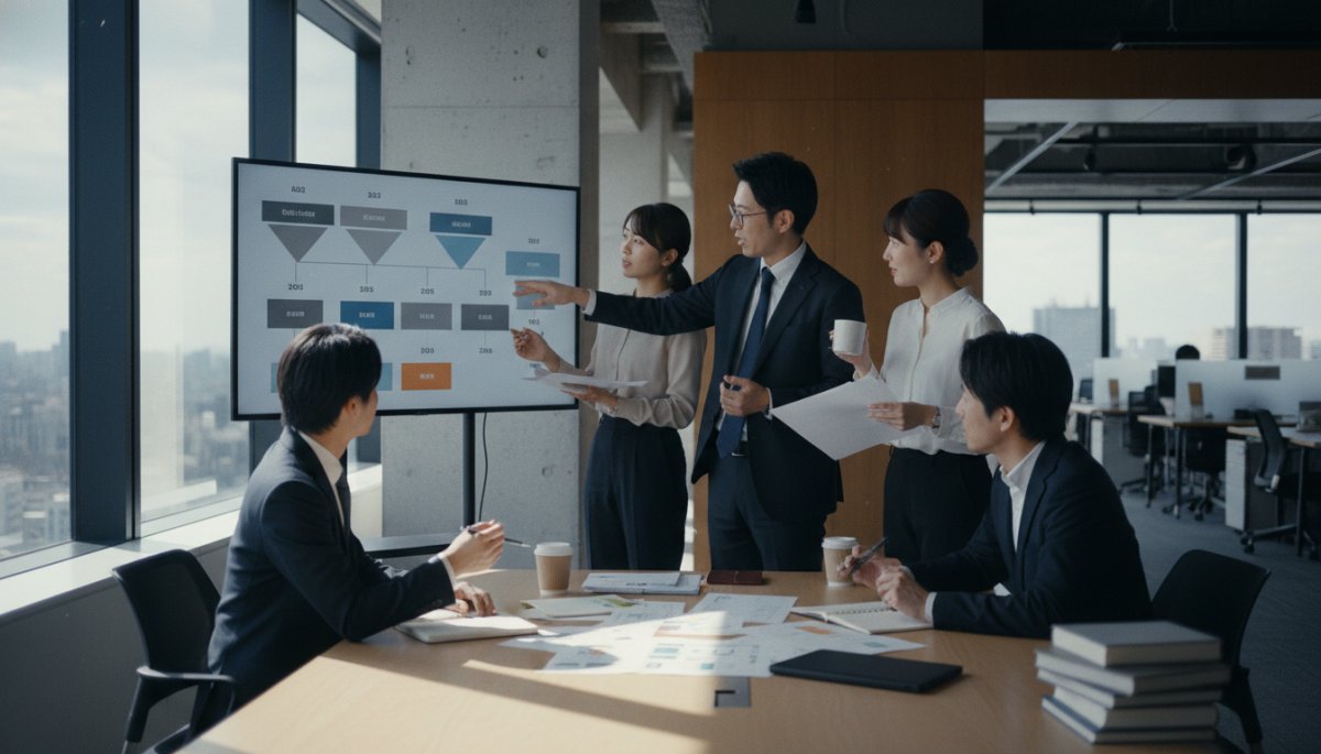 インサイドセールスの戦略的なアプローチ設計を進めるイメージ