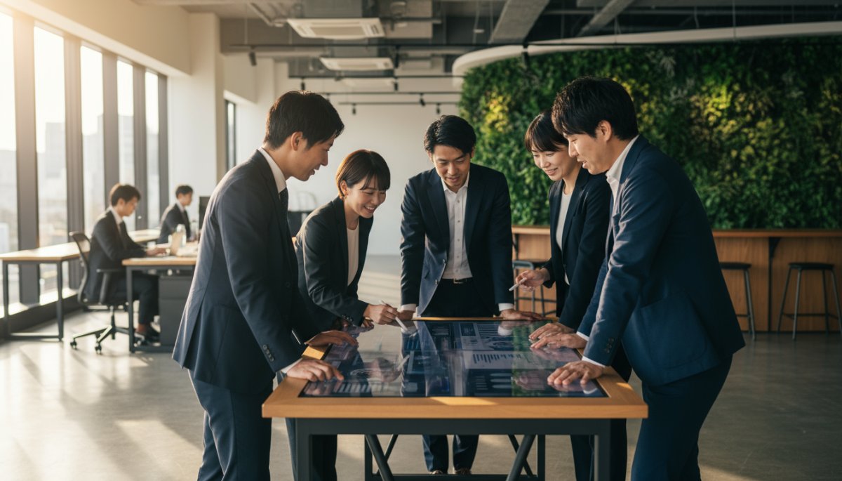 インサイドセールス導入について会議をしている様子