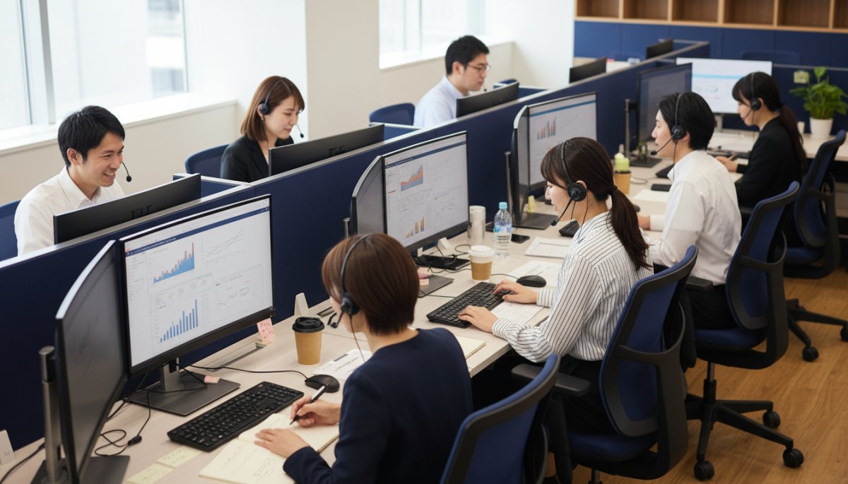 インサイドセールスのオフィス風景