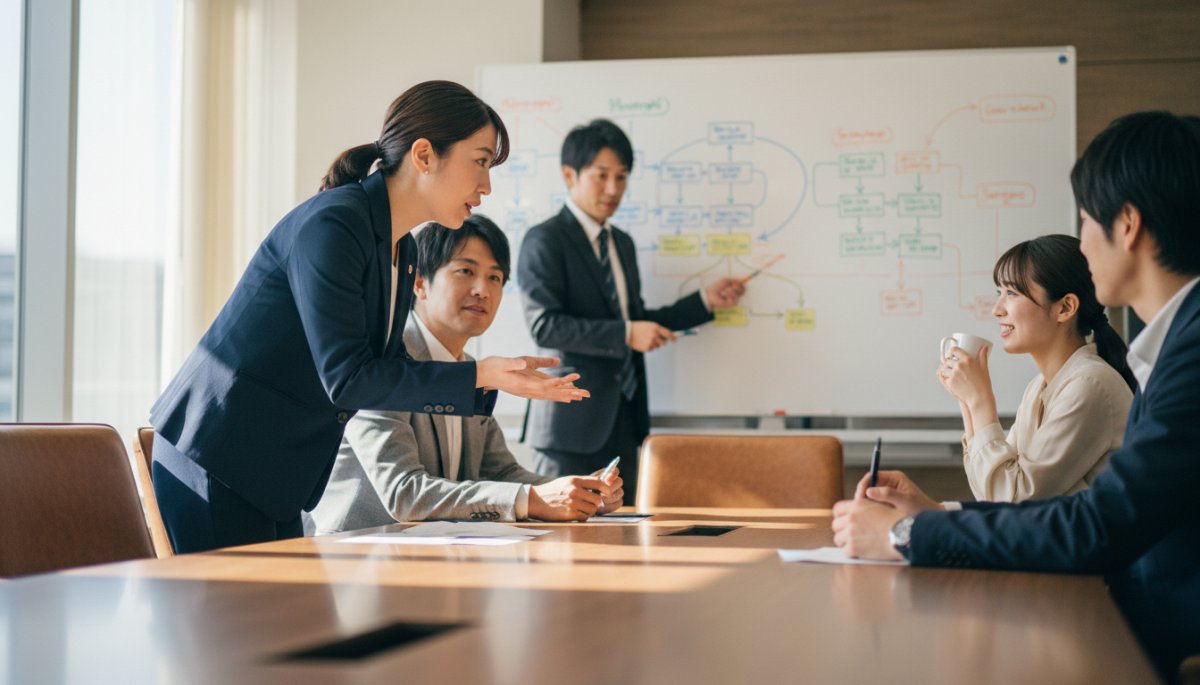 営業戦略を立案するビジネスチーム