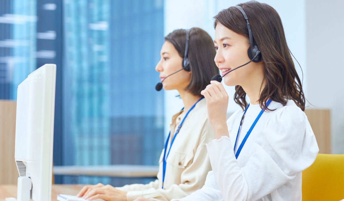 オフィス内のテレフォンアポインターの様子